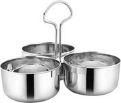 Mintage Stainless Steel Saag Daan | Serving Pot (3 Compartment) | 35+Years of Innovation and Quality