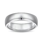 Bishilin Solid Sterling Silver Rings For Women Sterling Silver Band Ring Wedding Promise Engagement Band Ring, L 1/2