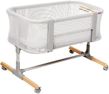 Skip Hop Baby Bassinet, Cozy Up 2-in-1 Bedside Sleeper & Bassinet, Grey