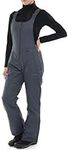 SkiGear Women's Essential Insulated Bib Overalls, Steel, X-Large Short