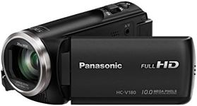 Panasonic HC-V180EG-K Full HD Camcorder - 1/5-8 Inch Sensor / 50 x Optical Zoom / 28 mm Wide-Angle Lens/Optical 5-Axis Hybrid OIS+ Image Stabiliser/Black