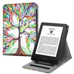 Fintie Flip Case for All-New Kindle (11th Generation, 2022 Release) - Slim Fit Vertical Multi-Viewing Stand Cover with Auto Sleep/Wake (Will NOT fit Kindle Paperwhite or Kindle Oasis), Love Tree