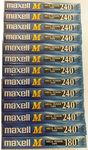 Box of 12 Maxell M 240 VHS Blank VHS Video Tape Cassettes Plus 1 Bonus Maxell M 180 Tape