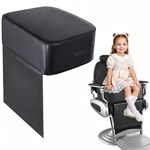 Children Leather Salon Booster Seat for Kids Child Hair Cutting, Styling Chair, Boat Driver, Barber Beauty Spa Equipment - Black