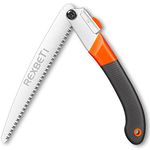 Folding Saw, Utility 10-1/2 Inch Extra Long Folding Hand Saw for Wood Camping, Heavy Duty Dry Wood Garden Pruning Saw with Aggressive Teeth, Quality SK-5 Steel, 7 TPI