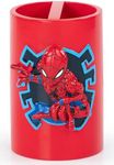 Marvel Spiderman Toothbrush Holder - Red & Blue Resin Pencil Holder - Kids Bathroom Accessory