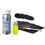 Seamax Repair Kit for Inflatable Boats, Avlaible Hypalon Version with 2 Part Glue (250ml 2-Part Hypalon Glue, with Black Material)