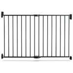 Munchkin Push to Close Baby Gate, Hardware Mounted Safety Gate for Stairs, Hallways and Doors, Extends 28.5 inch to 45 inch Wide, Metal, Dark Grey