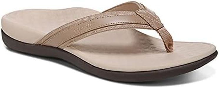 Vionic Women's Tide II Toe Post Sandal - Ladies Flip Flop with Concealed Orthotic Arch Support Macroon 9 Medium US