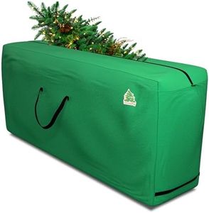 AmazingBag Water-Resistant Christmas Tree Storage Bag | Heavy-Duty Eco-Friendly Xmas Storage for Artificial Trees & Decorations | Large Holiday Tree Bag with Carry Handles (Green)