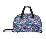 LUCAS Designer Carry On Luggage Collection - Lightweight Pattern 22 Inch Duffel Bag, NAVY, 22 inches, Lucas Accelerator, 20"