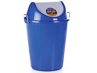 ARISTO Plastic 60L Dustbin with Swing Lid, Blue