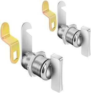 Sartatue Cam Lock Thumb Operated Offset, 1-1/8” Cabinet Locks 2PCS RV Compartment Lock, RV Storage Locks Replacements Keyless Non-Locking Fits on Camper, Vehicles, Files Drawers (1-1/8 Inch 2Pcs)