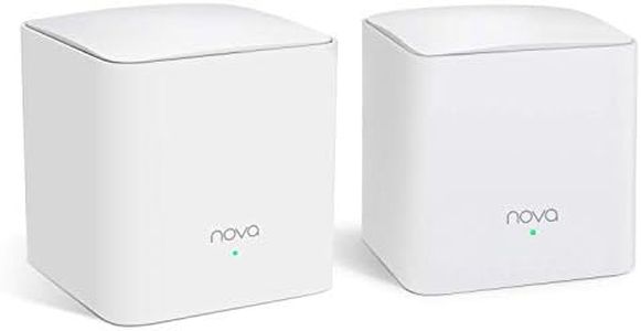 Tenda Nova MW5s 2-Pack AC1200 Whole-Home Mesh WiFi System, 230 Square Meters, 867Mbps/300Mbps, MI-MIMO, SSID Broadcast, Beamforming, Smart QoS