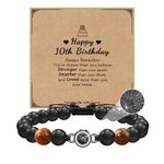 GBTBYS Happy 10th Birthday Bracelet for Boy, 10 Year Old Boys Birthday Gifts for Teens Boys Son Grandson Nephew Brother