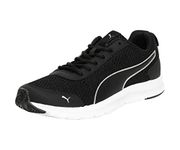 Puma mens Rapid Runner Black-Silver Sneaker - 9 UK (37116603)