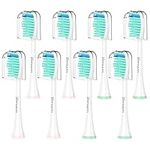 Senyum Replacement Toothbrush Heads, 8 Pack, Compatible with Philips Sonicare Toothbrush Head Electric Handles(All Click on)