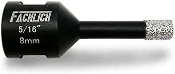 FACHLICH 5/16 Inch Diamond Hole Saw Vacuum Brazed Drill Core Bits for Tile Porcelian Marble Granite Brick