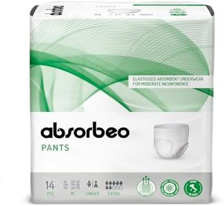 Absorbeo Plus - Culottes Absorbantes Élastiqué pour Incontinence Moyenne, Confort Absolu, Protection Totale, Système Anti-Odeurs, Entièrement Respirant, Unisexe, Taille M, 14 Pcs