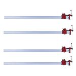 TW Wholesale 48'' Aluminium Quick Release Sash Clamp 48 Inch Lightweight Bar Clamp Heavy Duty 4 Piece Pack Cramp Professional Adjustable Bar Cramps 4pc