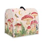 chaqlin Mushroom Butterfly Stand Mixer Cover for Kitchen Food Mixer Cover Kitchen Blender Cover Stain Resistant Washable Protective Cover Kitchen Mixer Cover with Pocket for Stand Mixer,Size L