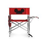 ONIVA - a Picnic Time brand - Disney Mickey Mouse Sports Chair with Side Table, Beach Chair, Camp Chair for Adults, (Red)