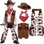 Spooktacular Creations Cowboy Costume Deluxe Set for Kids Halloween Party Dress Up,Role Play and Cosplay (M(8-10yr))