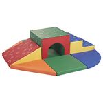 ECR4Kids SoftZone Lincoln Tunnel Climber, Toddler Foam Climber for Safe Active Play, Soft Indoor Obstacle Course, Climbing and Crawling Structure for Playrooms and Classrooms - Assorted