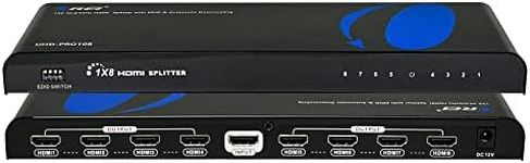 OREI 4K 1 in 8 Out HDMI Splitter 4:4:4 8-bit - HDMI 2.0, HDCP 2.2, 18 Gbps, 4K @ 60Hz HDMI Duplicator/Distributor UltaHD High Resolution (1x8)