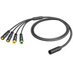 Zeekpowa 1T4 Cable Wiring Harness for Bafang BBS01 BBS02 BBSHD Mid Drive Motor Display Brake Thumb Throttle Waterproof Connector 51in