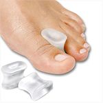 NatraCure Gel Separators & Bunion Spacers for Toe Alignment – Straighteners Curled and Overlapping Hammertoe Corrector for Calluses, Crooked, Valgus Toe – 12PK