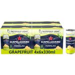 San Pellegrino Italian Sparkling Drinks Tastefully Light Sparkling Grapefruit Canned Soft Drink 24 x 330ml | 70 kCals per Can