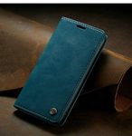 ClickCase™ Sheepskin Series Faux Soft Leather Wallet Flip Case Kick Stand with Magnetic Closure Lightweight Slim Flip Cover for Apple iPhone 6 Plus + & 6S Plus (Greenish Blue)