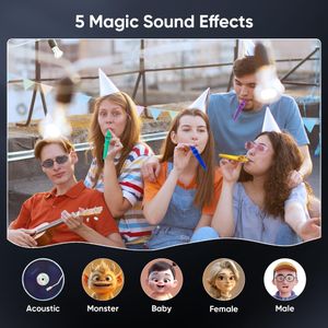 Portable Karaoke Machine with 2 Wireless Microphones – Bluetooth Speaker