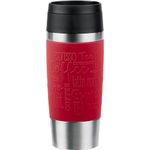 Emsa N20204 Travel Mug Classic Insulated Mug 0.36 litres, Comfort Screw Cap, Stainless Steel, 4 Hours Hot and 8 Hours Cold, 100% Leak-Proof, Dishwasher Safe, 360° Drinking Opening, Dark Red