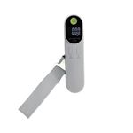 Charmline Portable Luggage Scales Digital with Hooks, Luggage Scales with Integrated Spirit Level and Tare Function, Travel Gadgets, Luggage Scales for Travel up to 50 kg, White