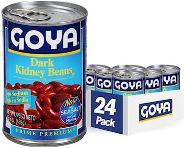 Goya Foods Low Sodium Dark Red Kidney Beans, 15.5 Ounce (Pack of 24)