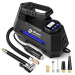 iWagon i3631 150 Psi Digital Car Tyre Inflators Digital with 1 Year Warranty Auto Cut Off 12V DC Portable Air Compressor with LED Light