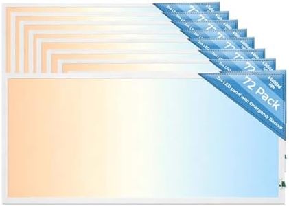 GoToLed 2x4 LED Flat Panel Light with Emergency Battery Backup, 50W 3000K/4000K/5000K, 0-10V Dimmable, 6500 Lumens, LED Drop Ceiling Lights, 100-277V, UL Listed, Ultra Thin Back-Lit (72 Pack)