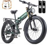 Electric Bike for Adults Dual Motor 2000W/1000W 48V 60Ah/30AH/20Ah Long Range ebike Removable Battery 26" Fat Tire Off Road Mountain Full Suspension Electric Bicycle,Dual Hydraulic Brakes,32mph/30mph