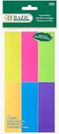 BAZIC Products Neon Page Marker, Sticky Notes for Study Materials and Office Use, Neon Colored Writable Index Tabs, Page Markers and File Tabs, 1x3, 480 Sheets/Pack, 24-Packs