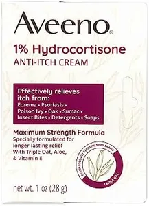 AVEENO Active Naturals 1% Hydrocortisone Anti-Itch Cream 1 oz (Pack of 10)