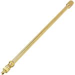 Modengzhe 8-Inch Length Brass Tire Valve Extension Adaptor Air Tire Stem Extender Straight Inflation Bore for Car Motorcycle Bike Mower Tire