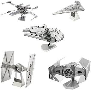 Metal Earth 3D Model Kits - Star Wars Set of 5 - Millennium Falcon - X-Wing - Imperial Star Destroyer - TIE Fighter -