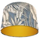 Tropical Blue Light Shades - Choice of Colours - UK Handmade Lamp Shades (Yellow)