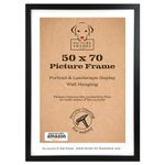 50x70cm Black Picture Frame | 500 x 700mm Black Frame | Black Poster Frame 50 x 70 cm| 70x50cm Frame | 500x700 Black Frame - Wall Hanging