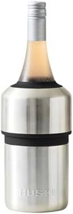 Husky Wine Cooler, Cold Insulation, Chills Securely Without Ice, Double Vacuum Construction, Inner Copper Plating, Silver