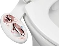 LUXE Bidet NEO 320 - Hot and Cold Water, Self-Cleaning, Dual Nozzle, Non-Electric Bidet Attachment for Toilet Seat, Adjustable Water Pressure, Rear and Feminine Wash, Lever Control (Rose Gold)