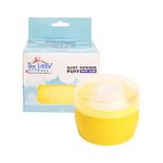 THE LITTLE LOOKERS Portable Baby Skin Care Baby Powder Puff with Box Holder Container for New Born and Kids for Baby Face and Body (Yellow)