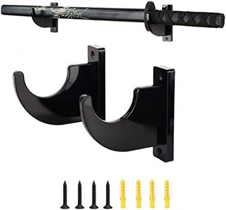 WANLIAN Sword Wall Mount Display Katana Wall Mount Lightsaber Wall Mount Adjustable Acrylic Sword Hook Sword Holder Stand for Katana, Lightsaber, Demon Slayer Samurai Sword Weapon Rack (1 Pair Black)